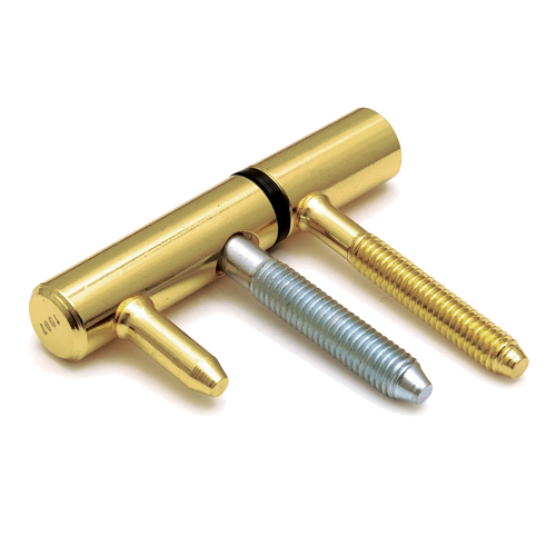 Inboorpaumelle messing 14 mm - houten kozijn