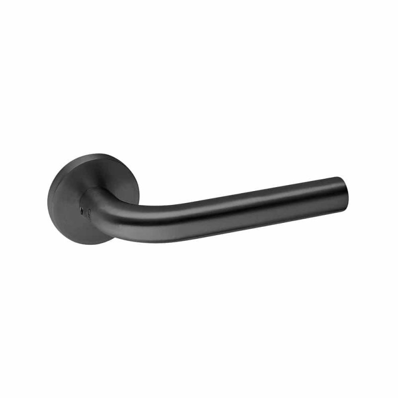 JNF Deurkrukken Tubular Round zwart PVD