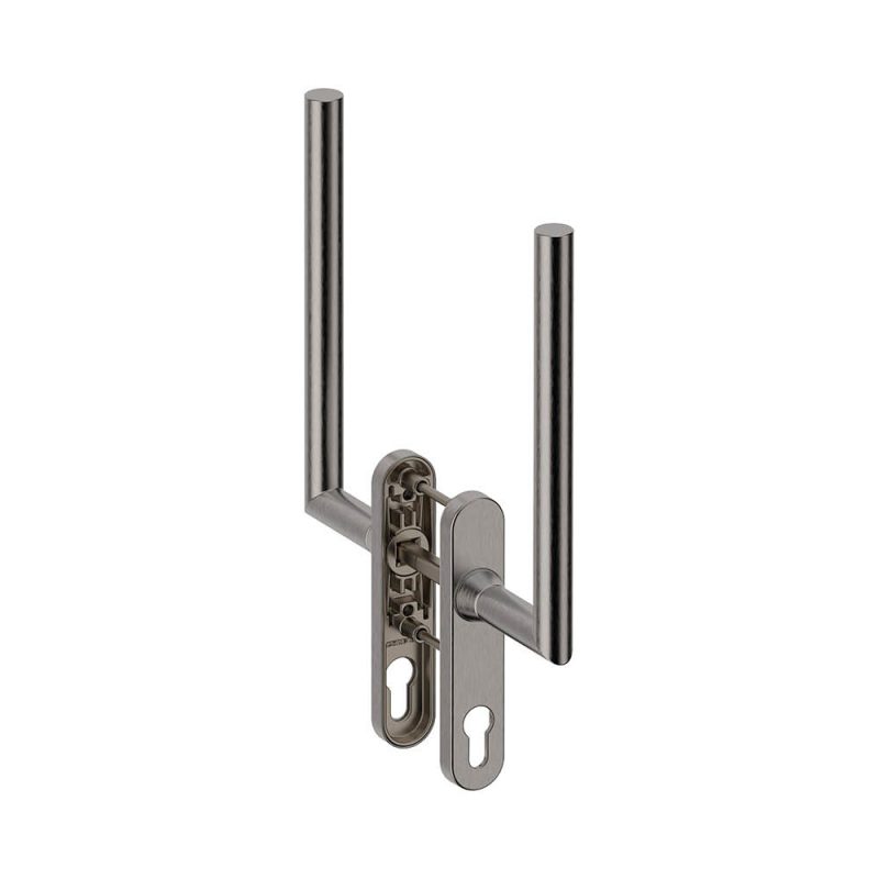 Hardbrass - Hefschuifdeurgreep Toledo dubbel PC69 INOX
