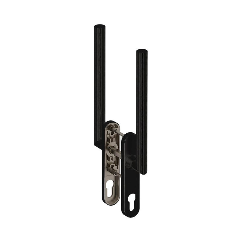 Hardbrass - Hefschuifdeurgreep Toledo B dubbel PC69 PUURzwart