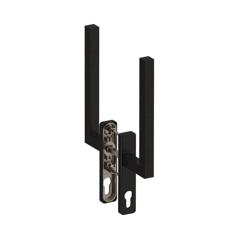 Hardbrass - Hefschuifdeurgreep Geneve dubbel PC69 PUURzwart