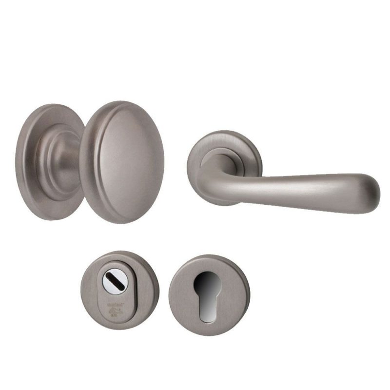 Hardbrass - Pragma/Silvia voordeurset rechts PVD INOX