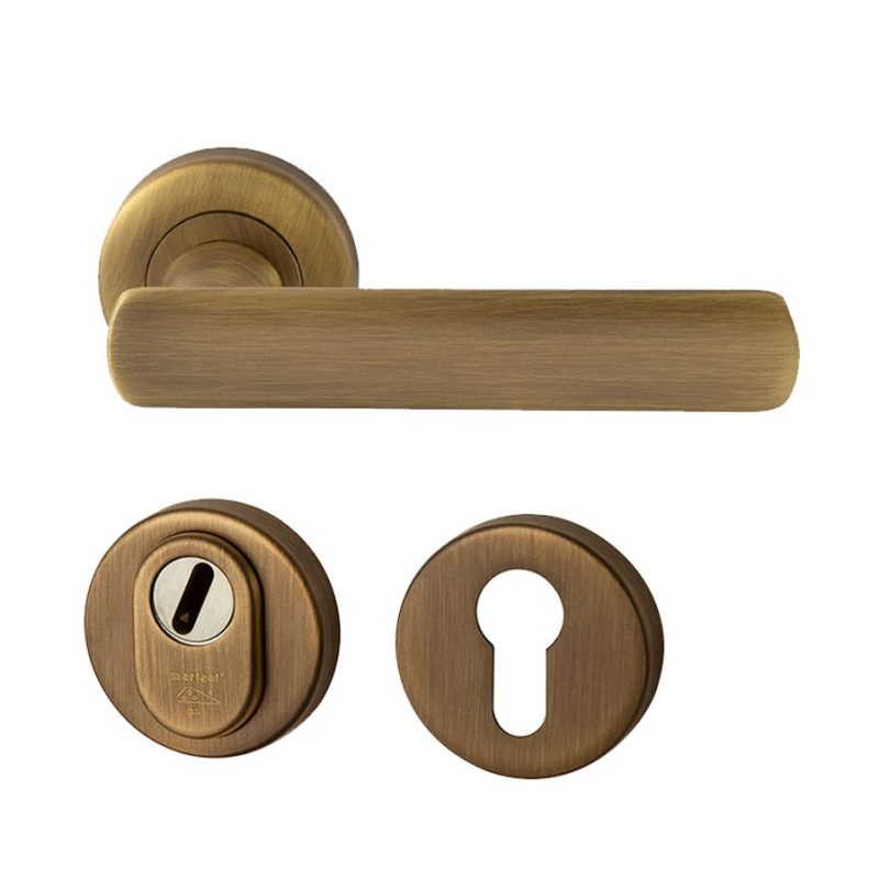 Hardbrass - Shadow achterdeurset MAT BRONS