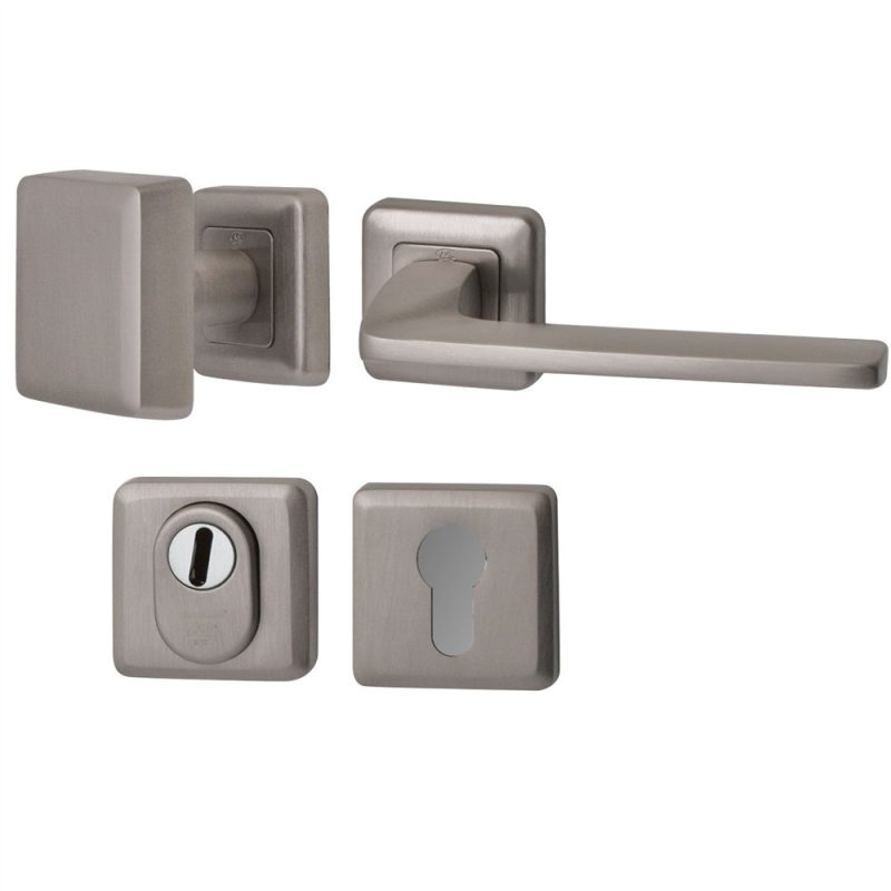 Hardbrass - Charley/Zenith voordeurset links PVD INOX