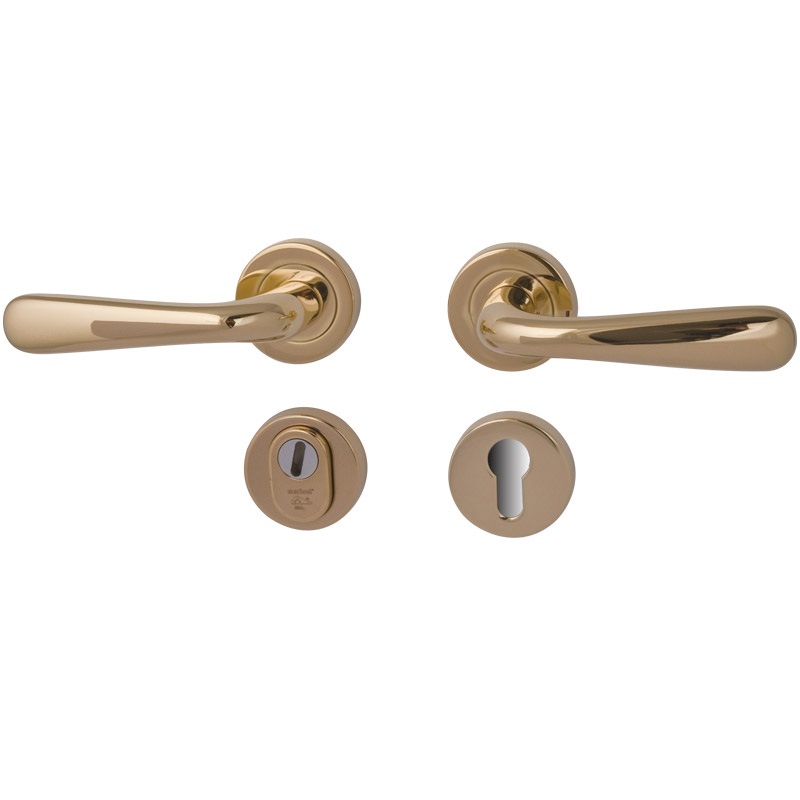 Hardbrass - Silvia achterdeurset compleet PVD Messing