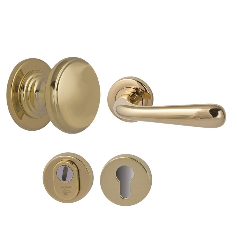 Hardbrass - Pragma/Silvia voordeurset rechts PVD Messing