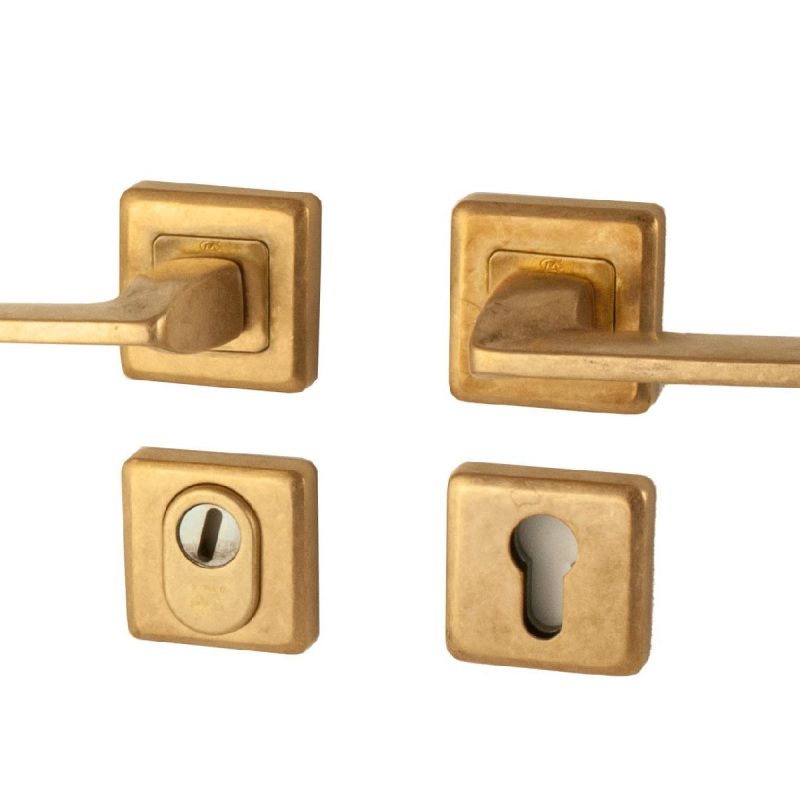 Hardbrass - Zenith achterdeurset Getrommeld Messing