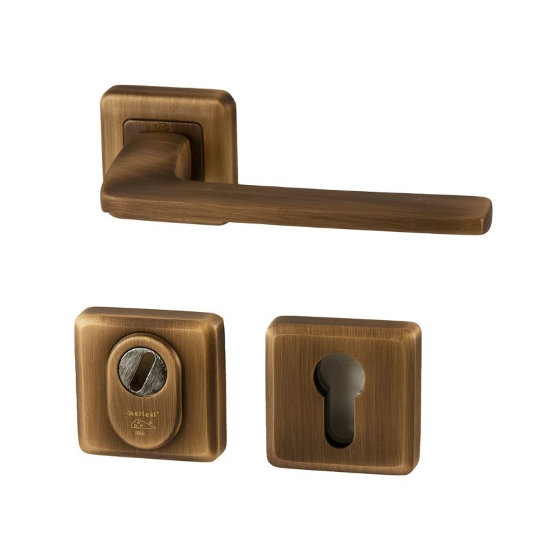 Hardbrass - Zenith achterdeurset MAT BRONS