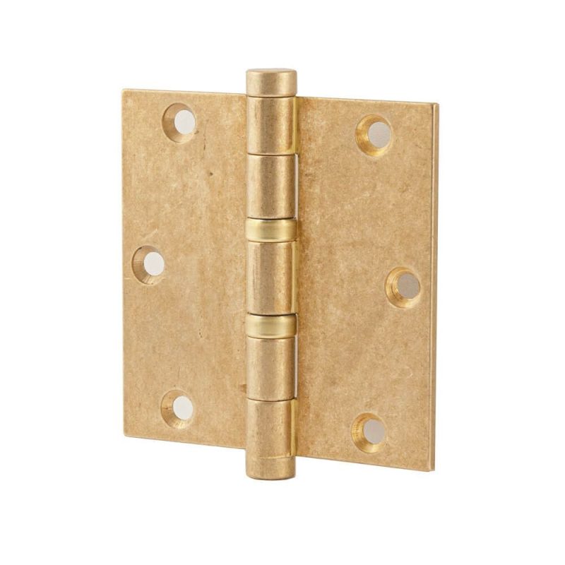 Hardbrass - Kogellagerscharnier 89x89 getrommeld messing