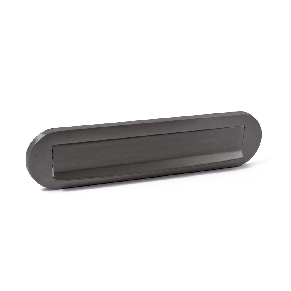 Hardbrass - Briefplaat Ronald PVD Gun metal