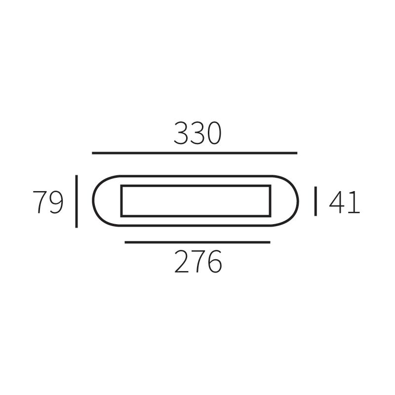 Hardbrass - Briefplaat Ronald PVD Gun metal - Afbeelding 2