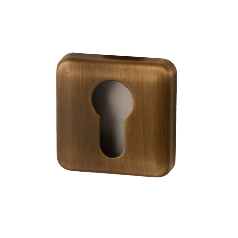 Hardbrass - Cilinderrozet Qbe matbrons