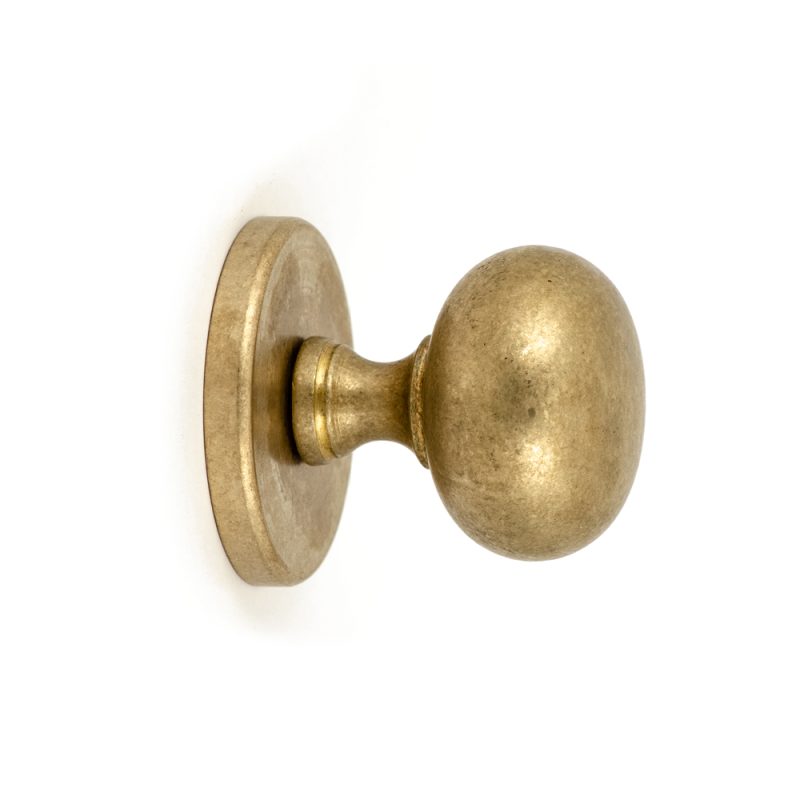 Hardbrass - Voordeurknop Iris 56mm getrommeld messing