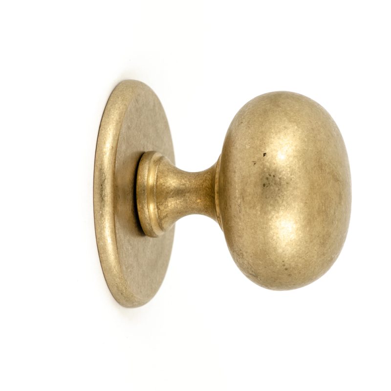 Hardbrass - Voordeurknop Iris 72mm getrommeld messing