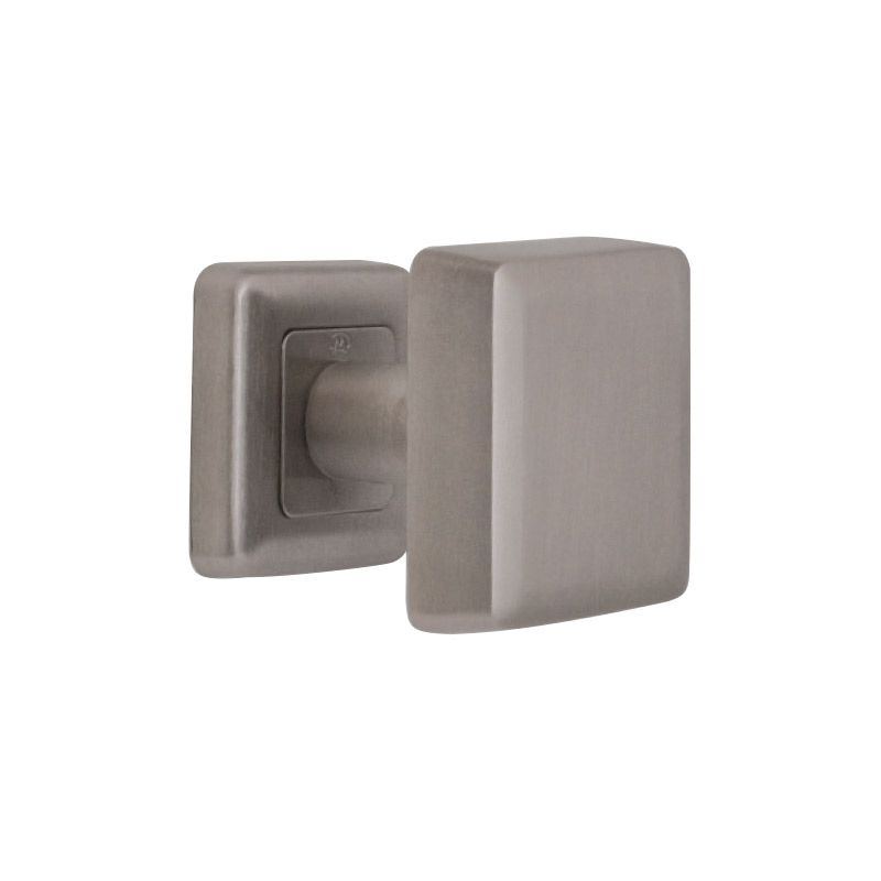 Hardbrass - Voordeurknop Charley vierkant rozet PVD inox