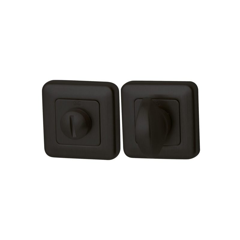 Hardbrass - WC-garnituur Qbe 8mm PUURzwart