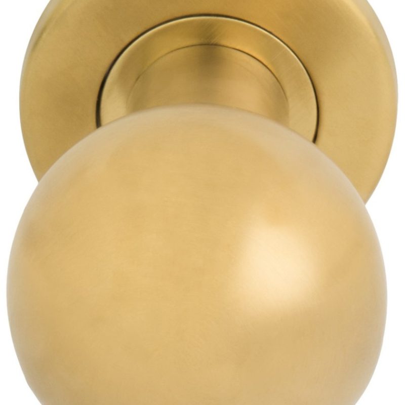 Formani - Voordeurknop Basics LB501D draaibaar op rozet PVD mat goud