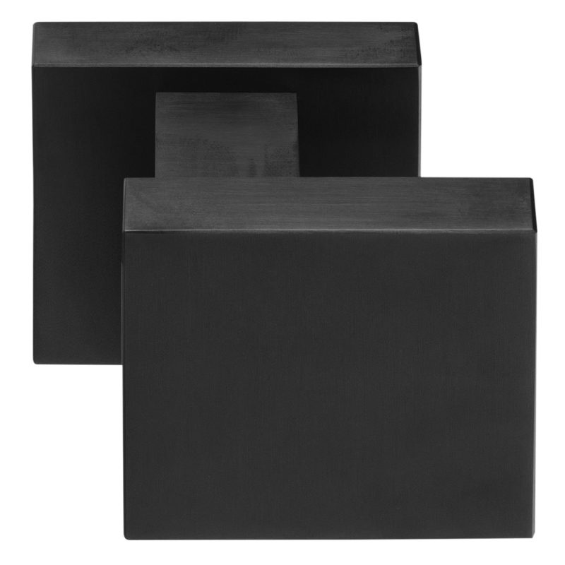 Formani - Voordeurknop SQUARE LSQ60V vast op rozet PVD mat zwart