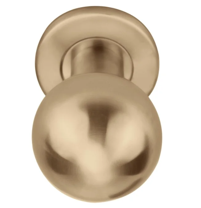 Formani - Voordeurknop BASICS LB501D draaibaar op rozet PVD licht brons