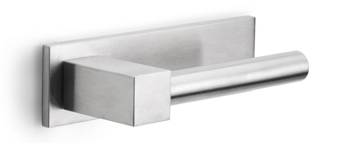 Formani - Deurkruk BOBBY EK100G massief geveerd op horizontaal schild mat rvs