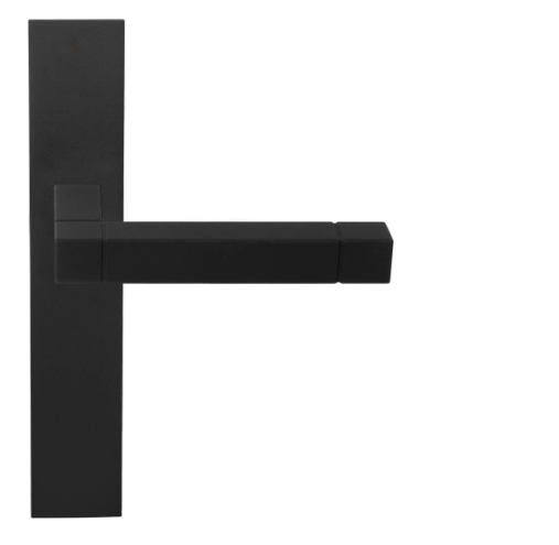 Formani - Deurkruk SQUARE JB100P236SFC ongeveerd op schild blind mat zwart