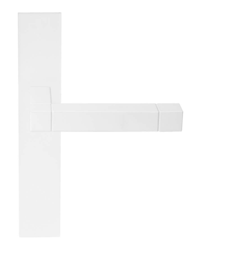 Formani - Deurkruk SQUARE JB100P236SFC ongeveerd op schild blind mat wit