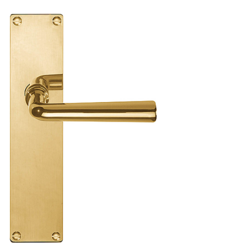 Formani - Deurkruk TIMELESS 1925MPSFC ongeveerd op schild blind ongelakt messing