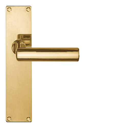 Formani - Deurkruk TIMELESS 1929MPSFC ongeveerd op blind schild ongelakt messing
