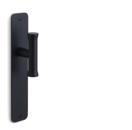 Formani - Deurkruk NOUR EV102P211SFC ongeveerd op blind schild mat zwart