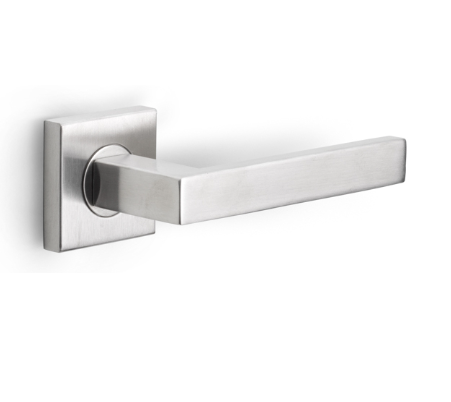 Formani - Deurkruk BASICS BSQ2-G geveerd op rozet mat rvs