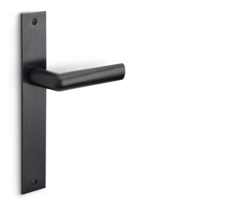 Formani - Deurkruk INC PBI101P236SFC ongeveerd op blind schild PVD mat zwart