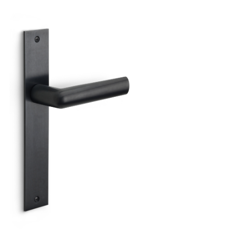Formani - Deurkruk INC PBI102P236SFC ongeveerd op blind schild PVD mat zwart