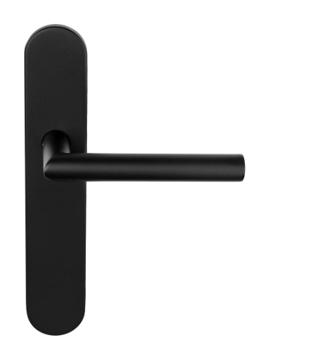 Formani - Deurkruk BASICS LB2-19P13SFC geveerd op blind schild mat rvs zwart