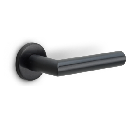 Formani - Deurkruk BASICS LB2-22 geveerd op rozet PVD gun metal
