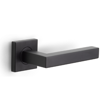Formani - Deurkruk BASICS BSQ1-G geveerd op rozet mat zwart