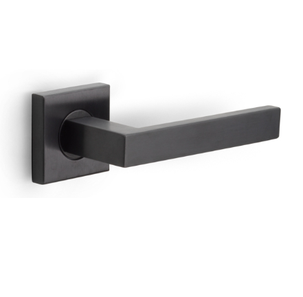 Formani - Deurkruk BASICS BSQ2-G geveerd op rozet PVD gun metal