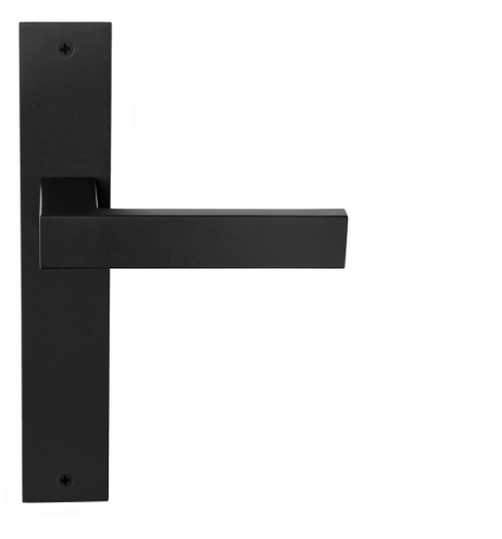 Formani - Deurkruk SQUARE LSQ1P236SFC ongeveerd op blind schild mat zwart