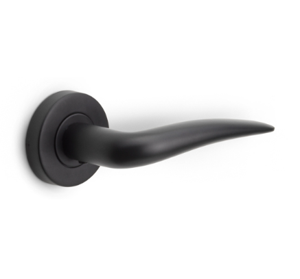 Formani - Deurkruk BASICS LB20 geveerd op rozet mat zwart