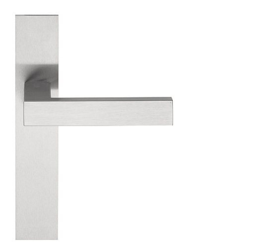 Formani - Deurkruk SQUARE LSQ4P236SFC ongeveerd op blind schild mat rvs
