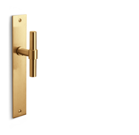 Formani - Deurkruk PIET BOON ONE PBT15P236SFC ongeveerd op blind schild PVD mat goud