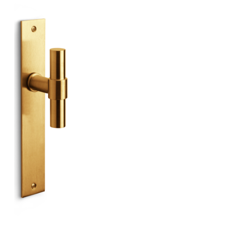 Formani - Deurkruk PIET BOON ONE PBT20P236SFC ongeveerd op blind schild PVD mat goud