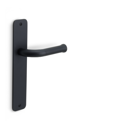 Formani - Deurkruk NOUR EV101P211SFC ongeveerd op blind schild mat zwart